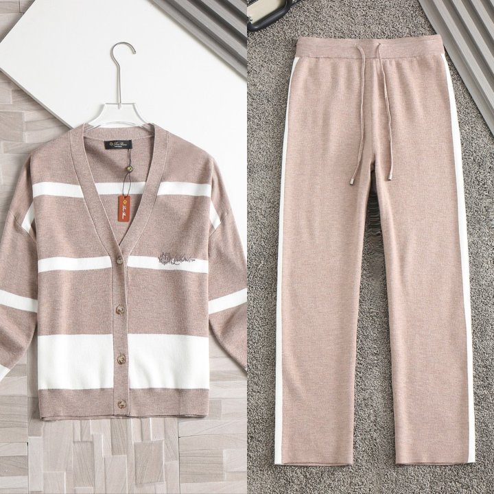 로로피아나  여성 캐시미어 가디건 세트