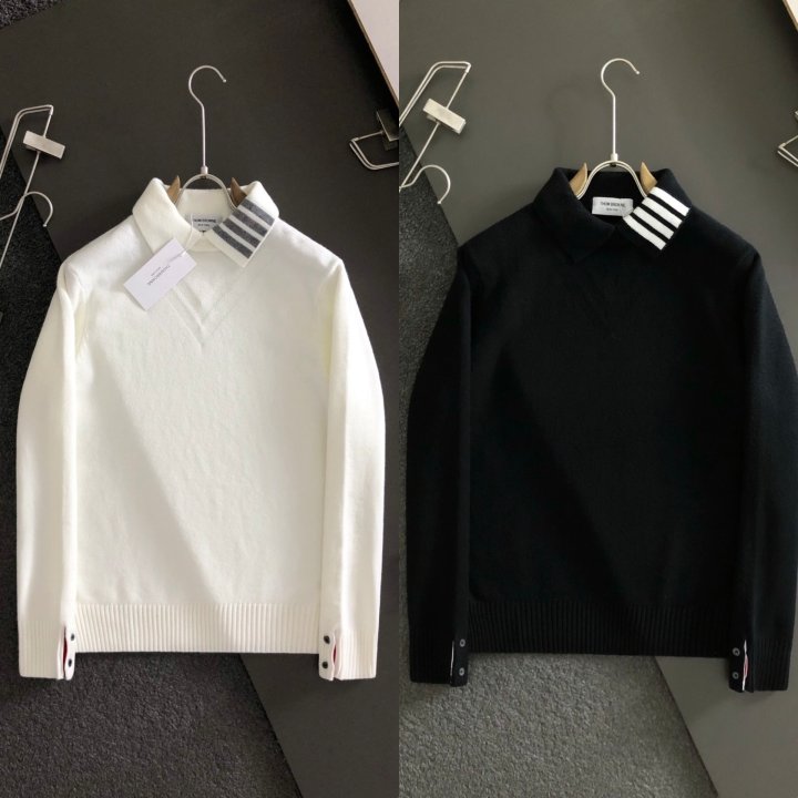 톰브라운  넥사선 스티치포인트 양모 카라티