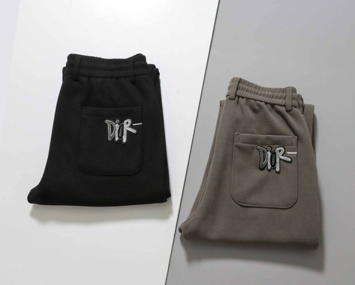 디올  로고 와이드핏 스웻팬츠