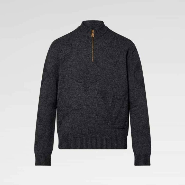 루이비통  모노그램 자카드 울 하프 지퍼 풀오버  