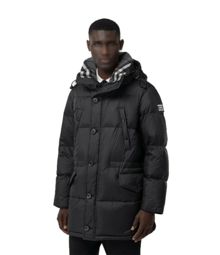 버버리  락우드 남성 덕다운 하프 패딩  