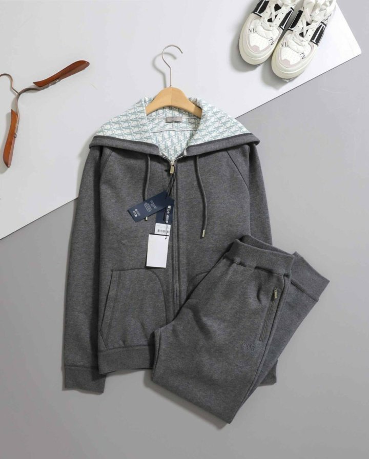 디올    오블리크 자카드 후드 집업 자켓 & 조거 팬츠 set  