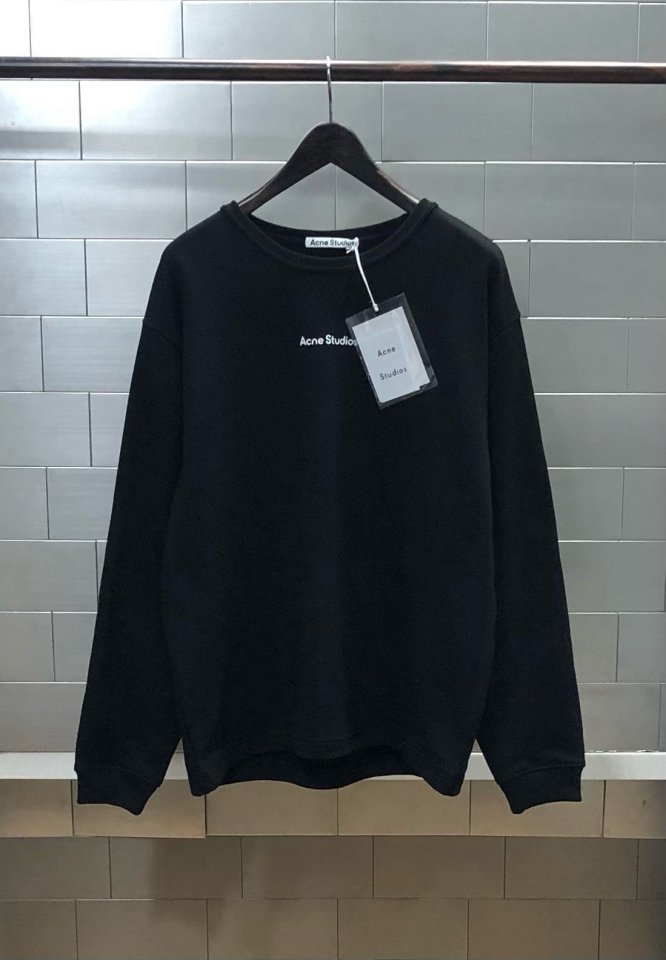 아크네  로고 스탬프 슬리브 맨투맨 