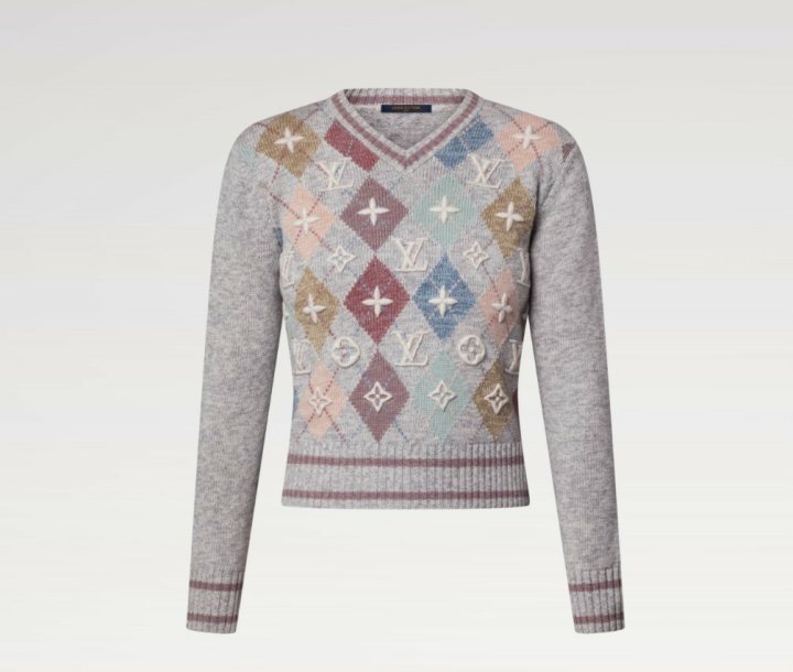 루이비통    3D 시그니처 아가일 풀오버  