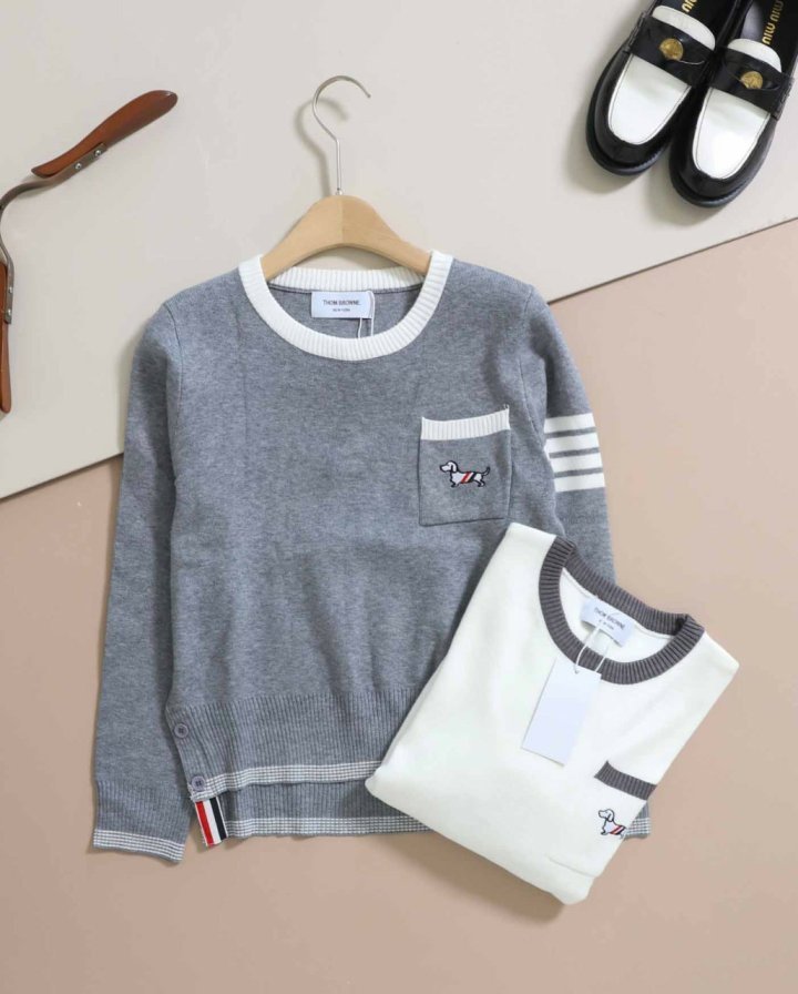 톰브라운    헥터 4바 스트라이프 크루넥 풀오버 스웨터  