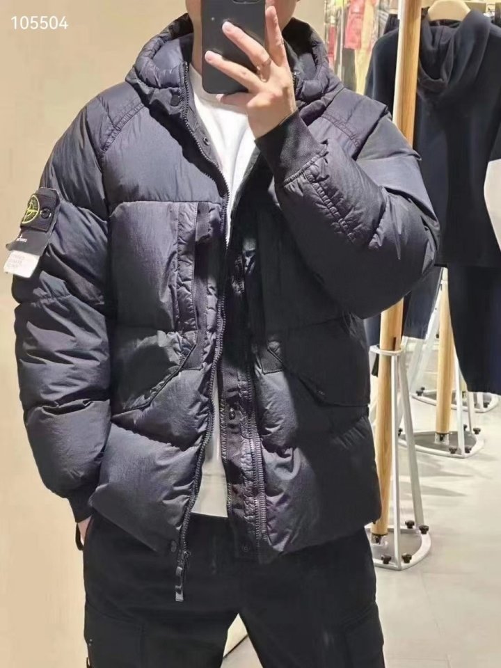 스톤 아일랜드  크링클랩스 구스다운 패딩