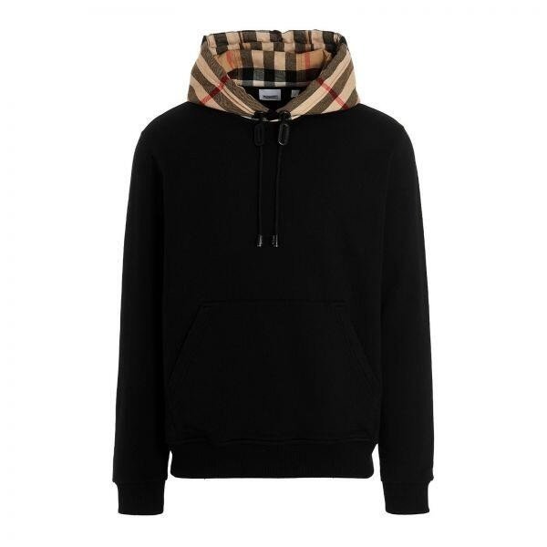 버버리  F05 체크 코튼 블렌드 후드티  