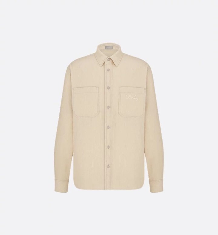 디올  스트라이프 코듀로이 셔츠 재킷  