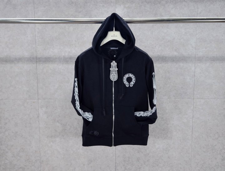 크롬하츠  플로럴 홀스슈 후드집업