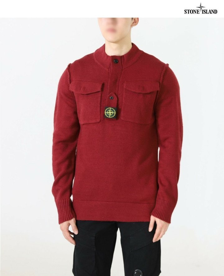 스톤 아일랜드  울캐시 빅포켓 와펜 반집업  