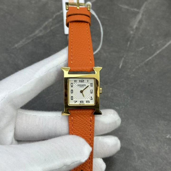 에르메스  H아워 스몰 오렌지 금장  