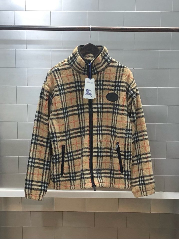 버버리  울 캐시미어 플리스 자켓 