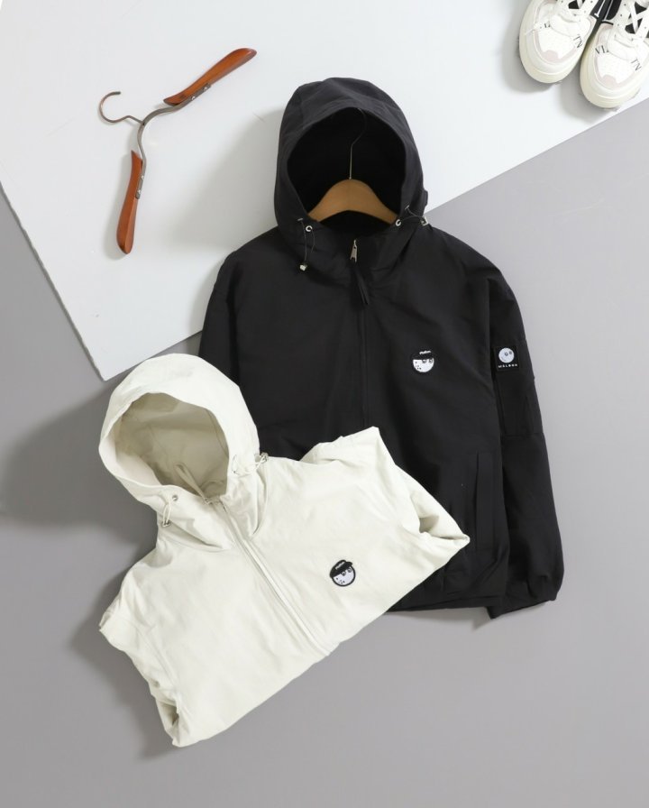 말본 버킷햇 포인트 후드 바람막이 재킷