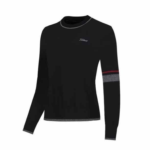 타이틀리스트 투어핏 라운드 풀 오버 방풍 니트 스웨터