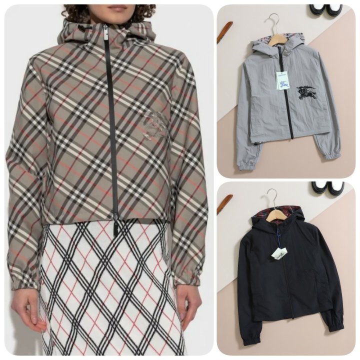 버버리 리버서블 체크 재킷