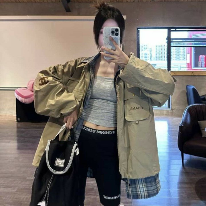 샤넬 빈티지 포켓  숏 야상