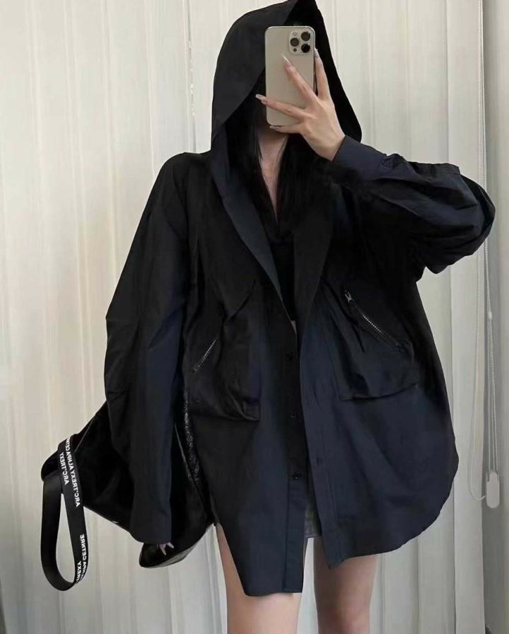 로에베   페이스 포켓 후드 셔츠 점퍼