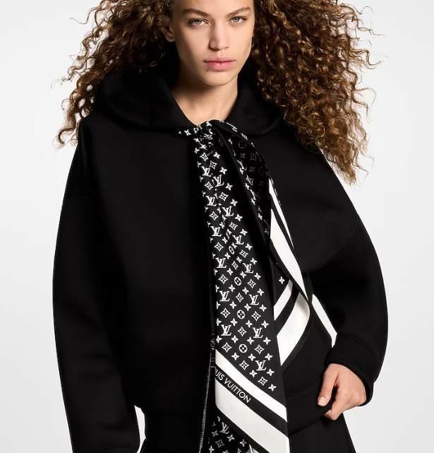 루이비통 모노그램 스카프 집업 후디 자켓