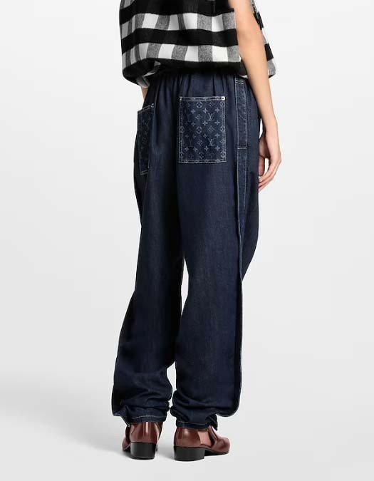 루이비통 데님 캐롯 팬츠
