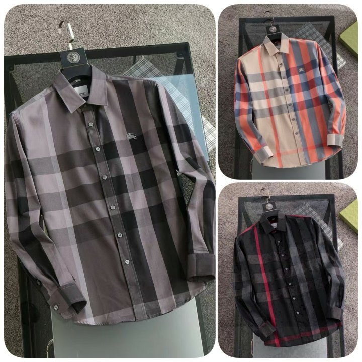 버버리 체크 코튼 셔츠