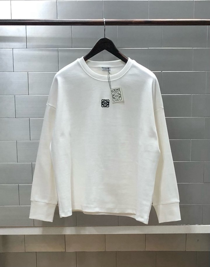 로에베 로고자수 롱 슬리브