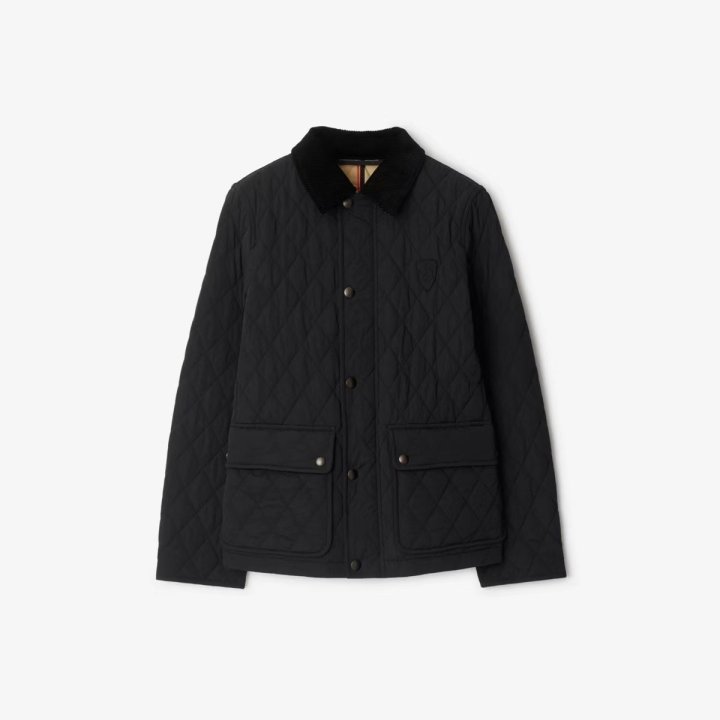 버버리 220378 코듀로이 카라 퀼팅자켓 