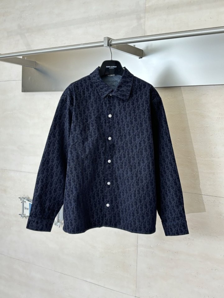 디올 Z007 오블리크 패턴 코튼 블렌드 트윌 오버셔츠 (최상위버전)