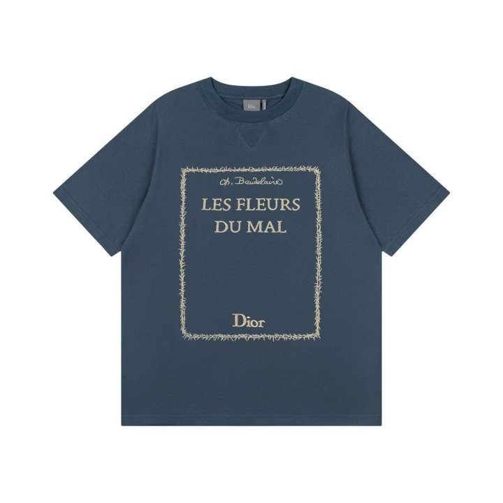 디올 8876 북 커버 자수 티셔츠