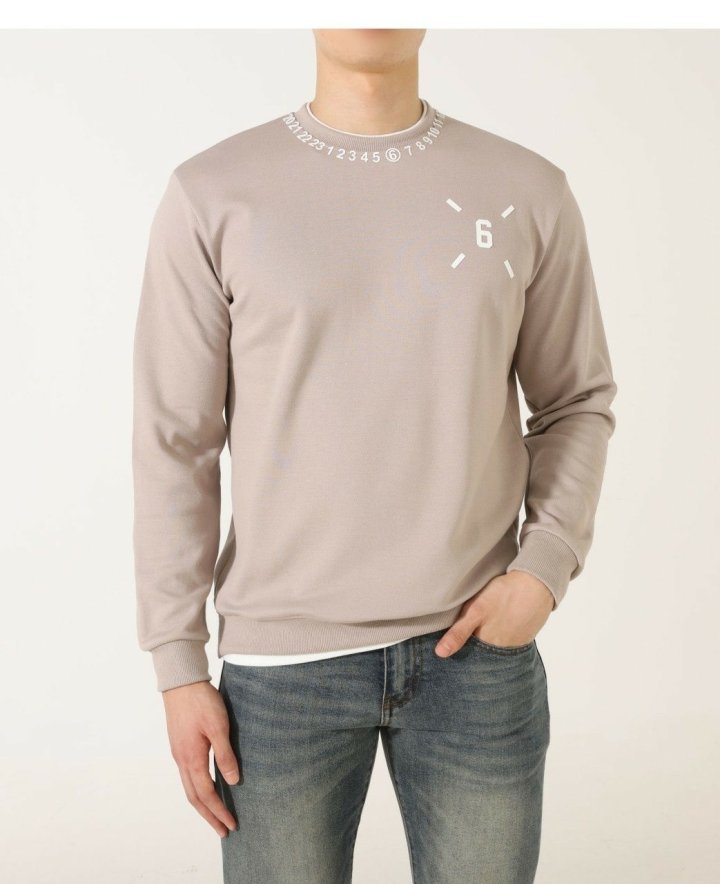 메종 마르지엘라 MM6 크루넥 3D 넘버 레이어드 맨투맨